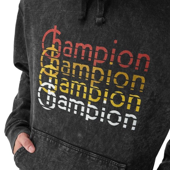 NWT Champion Mineral Dye Graphic Gray Hoodie Fleece Mens Hoodie Sweatshirt Small - Picture 5 of 5